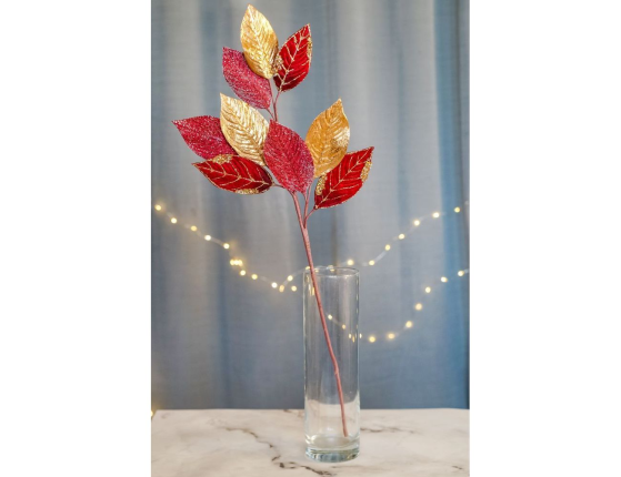 Декоративная ветка СИЦИЛИЙСКАЯ ВЕСНА - КРАСНЫЙ АПЕЛЬСИН, полиэстер, 64 см