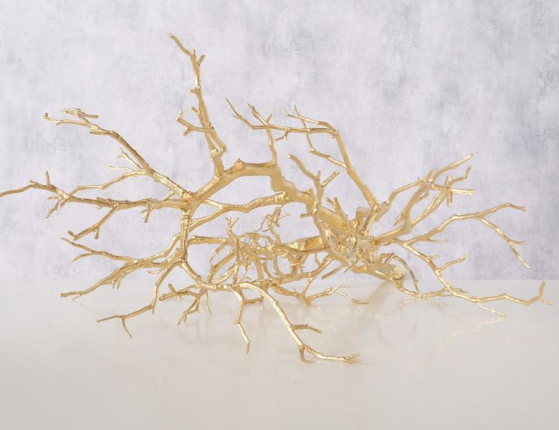 Декоративная искусственная ветка ЗОЛОТОЙ КОРАЛЛ, пластик, 98 см