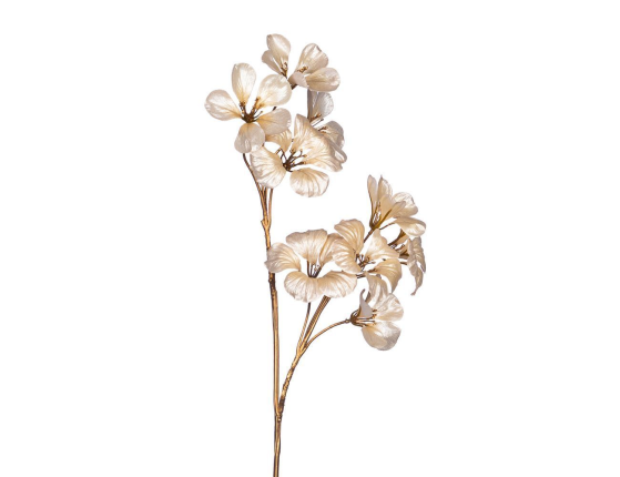 Декоративная ветка ЗОЛОТОЕ ЦВЕТЕНИЕ, текстиль, пластик, 70 см