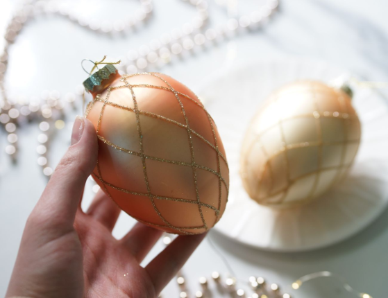 Подвесные украшения - яйца МАЛЬЯ ШИНТИЛАНТЕ, стекло, 10 см, 2 шт.