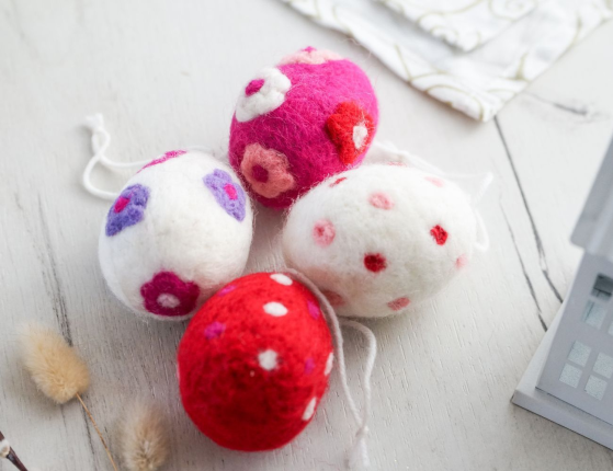 Подвесные пасхальные украшения ДОБРЫЙ ПРАЗДНИК, 6 см, 4 шт.