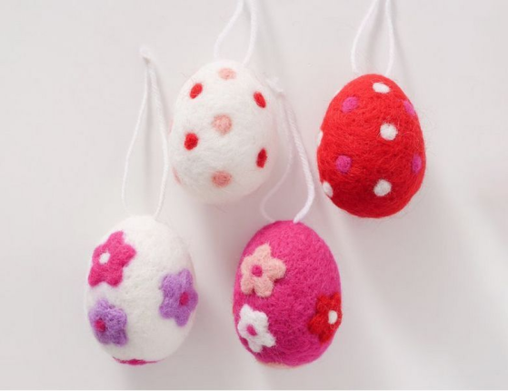 Подвесные пасхальные украшения ДОБРЫЙ ПРАЗДНИК, 6 см, 4 шт.