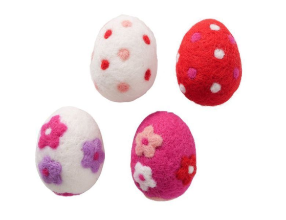 Подвесные пасхальные украшения ДОБРЫЙ ПРАЗДНИК, 6 см, 4 шт.