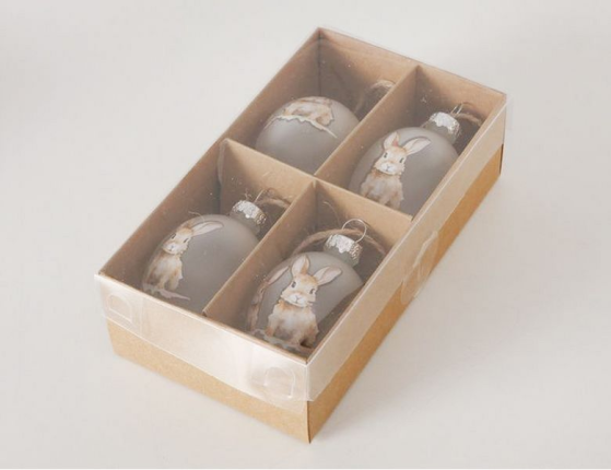 Декоративные пасхальные яйца БРАТЦЫ БАФФИ, матовые, 7 см, 4 шт.