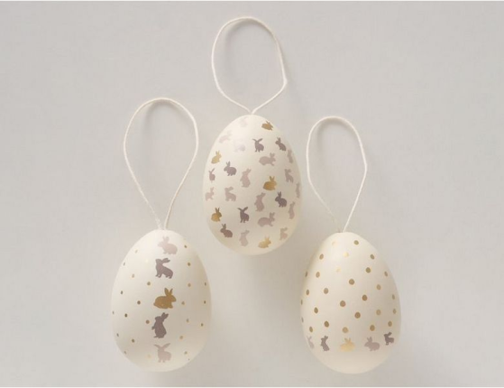 Декоративные пасхальные яйца К ПАСХЕ, пластик, 6 см, 12 шт.