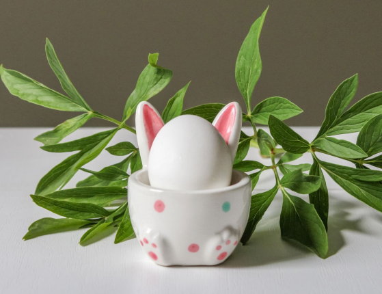 Подставка для яйца ВЕСЁЛЫЙ УШАСТИК, керамика, 8 см