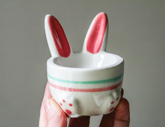 Подставка для яйца УШАСТИК-ОЗОРНИК, керамика, 8 см