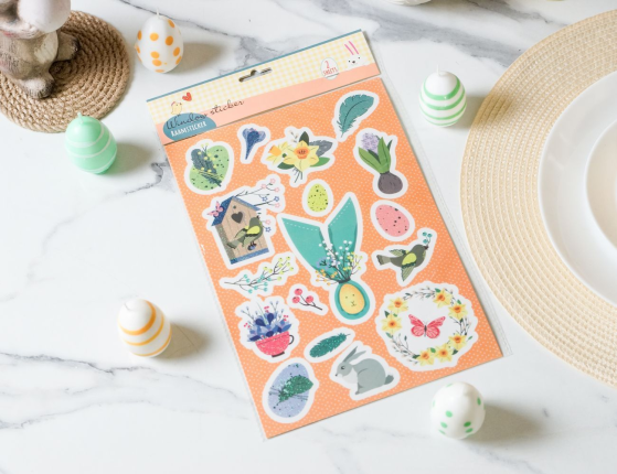 Наклейки для яиц ПАСХАЛЬНОЕ ПОПУРРИ, 29х21 см, 2 шт.