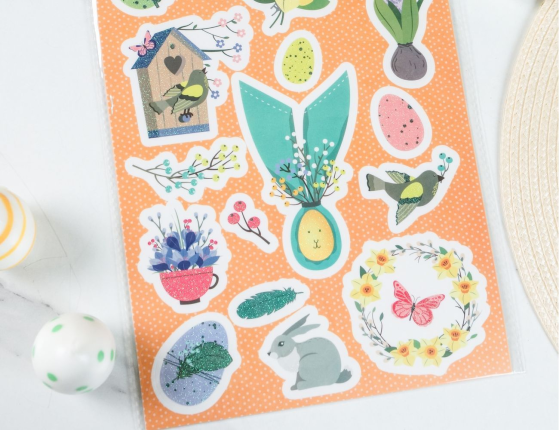 Наклейки для яиц ПАСХАЛЬНОЕ ПОПУРРИ, 29х21 см, 2 шт.