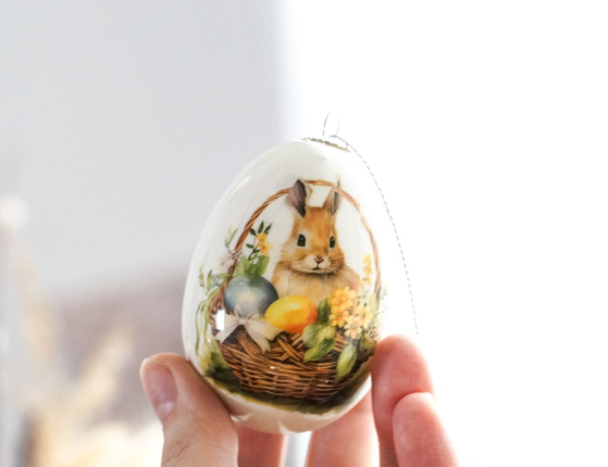 Декоративные пасхальные яйца КРОЛИКИ - МИЛЫЕ УШАСТИКИ, 7 см, 2 шт.