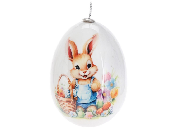 Декоративные пасхальные яйца КРОЛИКИ - УШАСТАЯ КОМПАНИЯ, 7 см, 4 шт.