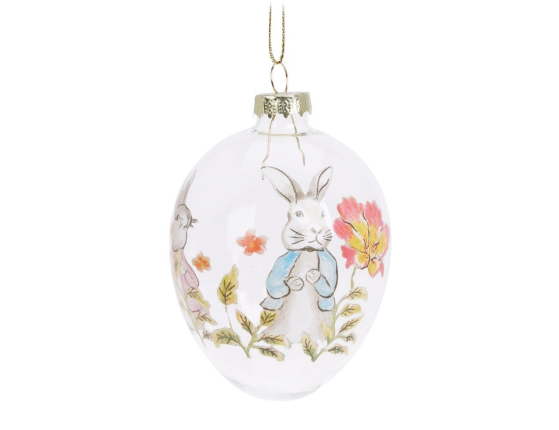 Декоративные пасхальные яйца ВЕСЕННИЕ ЗАЙЧАТА, стекло, 6 см, 6 шт.