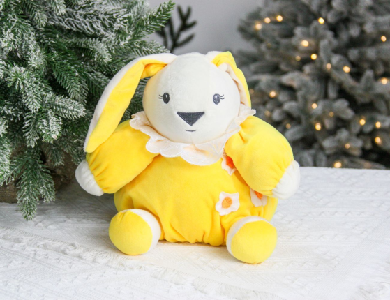 Мягкая игрушка-погремушка ЗАЙЧИК, 24 см