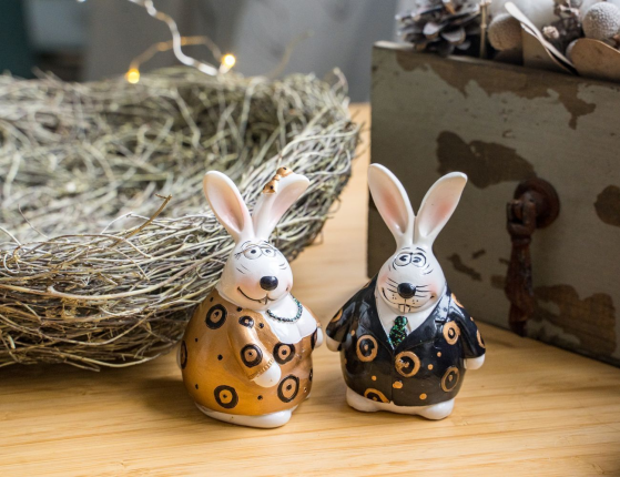 Копилка КРОЛИК, керамика, 7 см