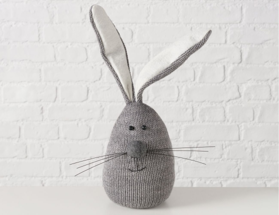 Дверной ограничитель, стоппер КРОЛИК МАРИУС, текстиль, 34 см