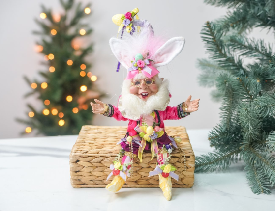 Коллекционная кукла ЭЛЬФ КРОЛЬ - ЩЁГОЛЬ С БУТОНЬЕРКАМИ, 30 см