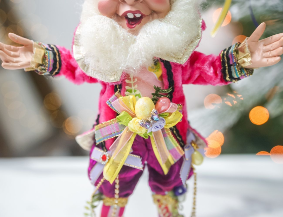 Коллекционная кукла ЭЛЬФ КРОЛЬ - ЩЁГОЛЬ С БУТОНЬЕРКАМИ, 30 см