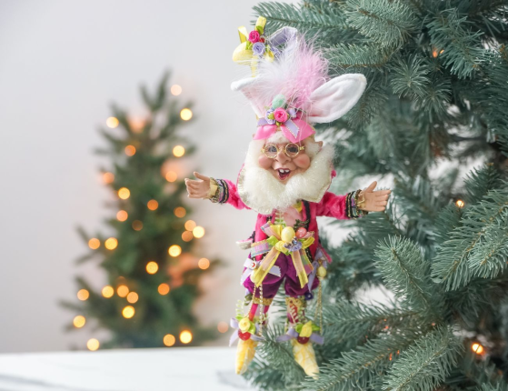 Коллекционная кукла ЭЛЬФ КРОЛЬ - ЩЁГОЛЬ С БУТОНЬЕРКАМИ, 30 см