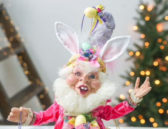 Коллекционная кукла ЭЛЬФ КРОЛЬ - ПРАЗДНИЧНОЕ НАСТРОЕНИЕ, 47 см