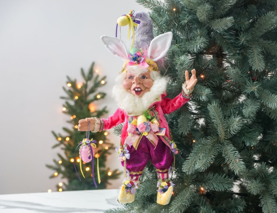 Коллекционная кукла ЭЛЬФ КРОЛЬ - ПРАЗДНИЧНОЕ НАСТРОЕНИЕ, 47 см