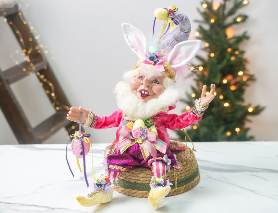 Коллекционная кукла ЭЛЬФ КРОЛЬ - ПРАЗДНИЧНОЕ НАСТРОЕНИЕ, 47 см