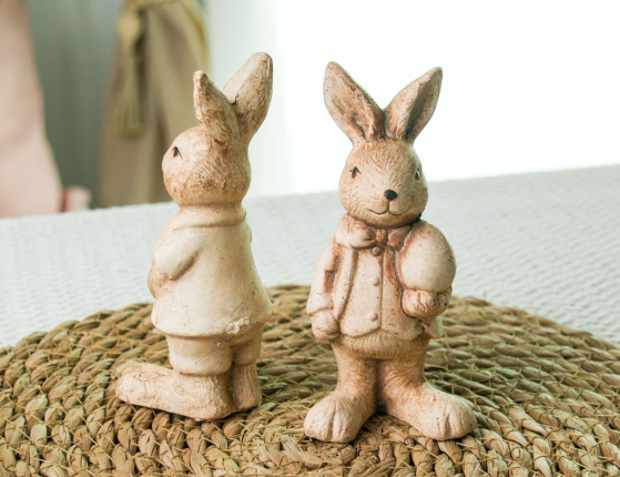 Набор декоративных фигур УШАСТИКИ ПОЗДРАВЛЯЮТ, магнезит, 12 см, 2 шт.