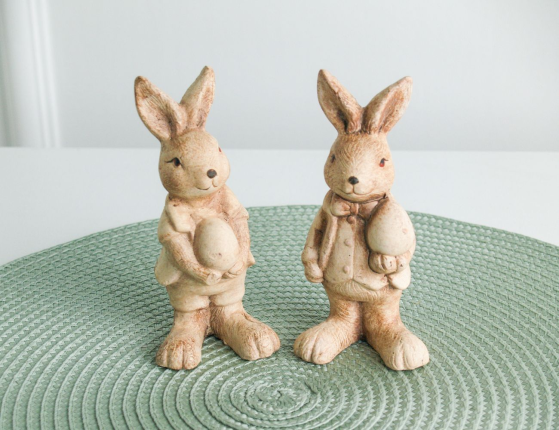 Набор декоративных фигур УШАСТИКИ ПОЗДРАВЛЯЮТ, магнезит, 12 см, 2 шт.