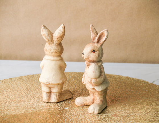 Набор декоративных фигур УШАСТИКИ ПОЗДРАВЛЯЮТ, магнезит, 12 см, 2 шт.