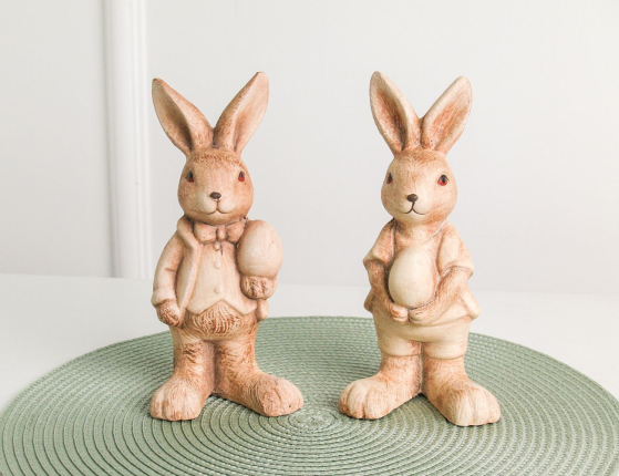 Набор декоративных фигур УШАСТИКИ ПОЗДРАВЛЯЮТ, керамика, 20 см, 2 шт.