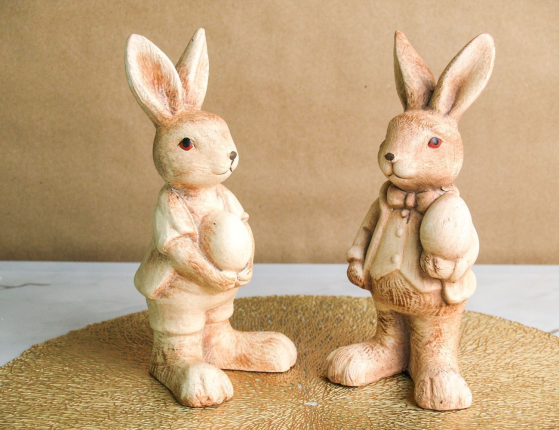 Набор декоративных фигур УШАСТИКИ ПОЗДРАВЛЯЮТ, керамика, 20 см, 2 шт.