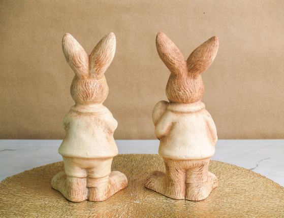 Набор декоративных фигур УШАСТИКИ ПОЗДРАВЛЯЮТ, керамика, 20 см, 2 шт.