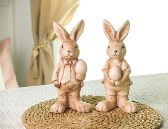 Набор декоративных фигур УШАСТИКИ ПОЗДРАВЛЯЮТ, керамика, 20 см, 2 шт.