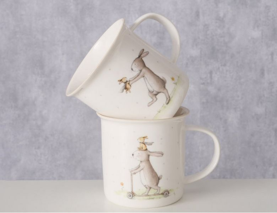 Кружка ЗАЯЧЬИ ЗАБАВЫ: ПРЫГ-СКОК, фарфор, 370 мл