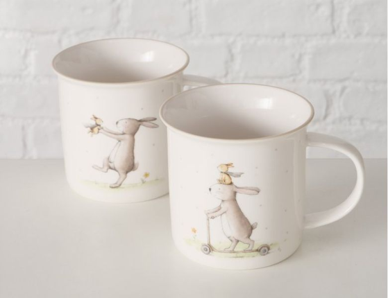 Кружка ЗАЯЧЬИ ЗАБАВЫ: ПРЫГ-СКОК, фарфор, 370 мл