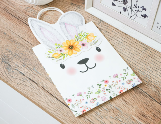Подарочный пакет ЗАЙКА ФЛОРИ, бумага, 23х18 см