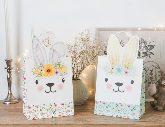 Подарочный пакет ЗАЙКА ФЛОРИ, бумага, 23х18 см