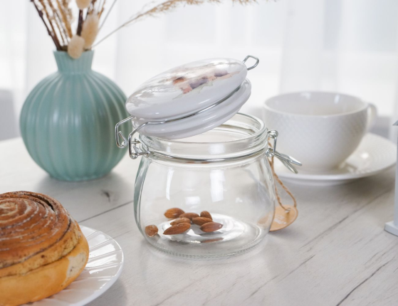 Банка для хранения ХОЗЯЙСТВЕННЫЙ ЗАЙКА, стекло, 11 см, 450 мл