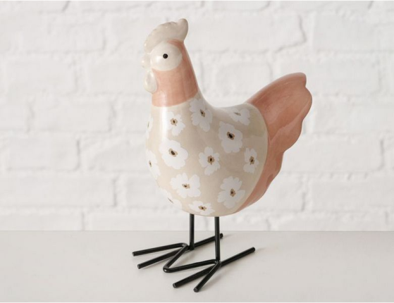 Набор декоративных фигур ПЕТУХ МАРГОТ И КУРОЧКА МАРДЖ, керамика, 15 см, 2 шт.