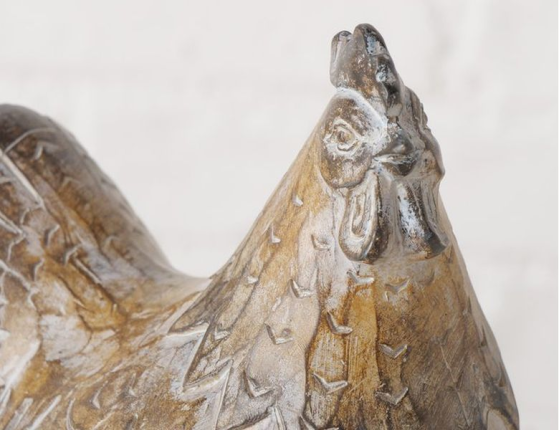 Набор декоративных фигур КУРОЧКА И ПЕТУШОК ХЕННИ, полистоун, 19 см, 2 шт.