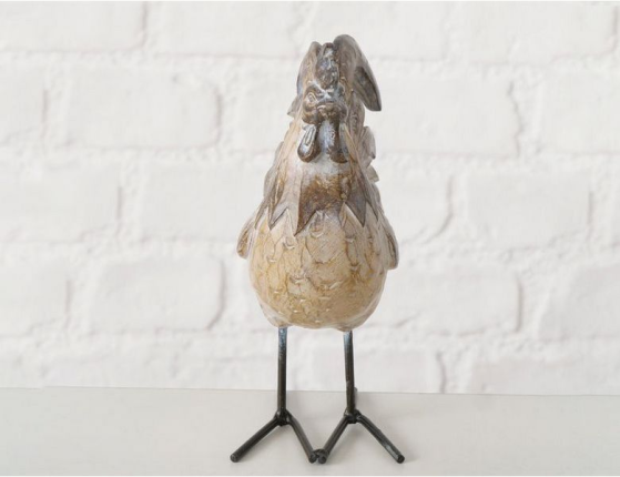 Набор декоративных фигур КУРОЧКА И ПЕТУШОК ХЕННИ, полистоун, 19 см, 2 шт.