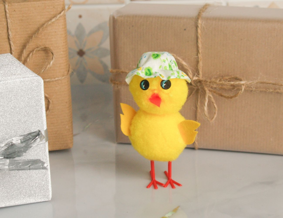 Декоративная фигурка ЦЫПА-ДАЧНИК, текстиль, пластик, 11 см