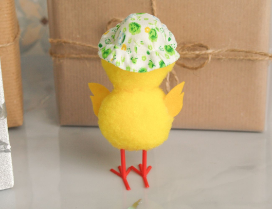 Декоративная фигурка ЦЫПА-ДАЧНИК, текстиль, пластик, 11 см