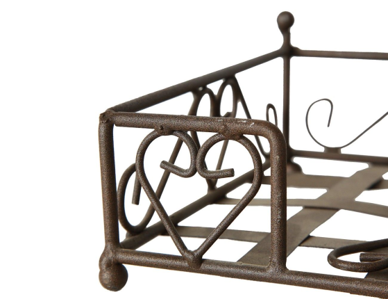 Подставка для салфеток МОНТИ, металл, чёрная, 18х9 см