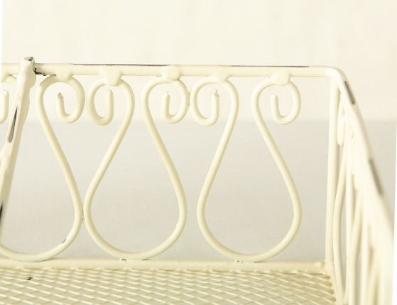 Белая металлическая подставка для салфеток Л'ЭЙЗАНС, 18х6 см