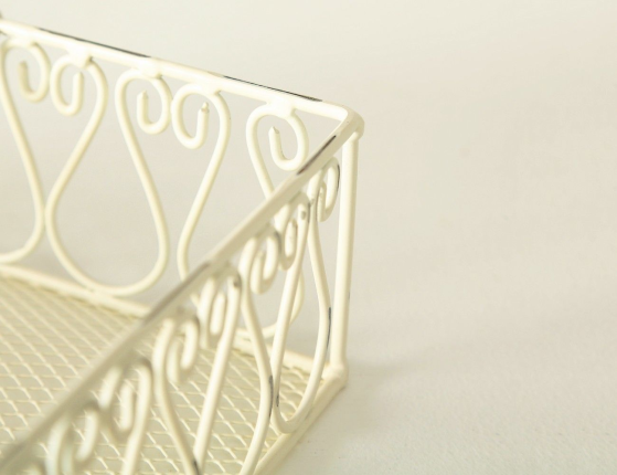 Белая металлическая подставка для салфеток Л'ЭЙЗАНС, 18х6 см