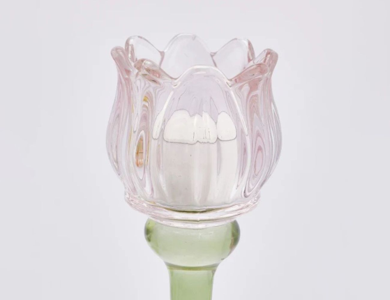 Набор подсвечников-бокалов ТЮЛЬПАНЫ, стекло, 22 см, 6 шт.