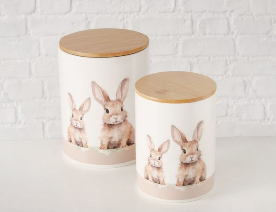 Набор ёмкостей для хранения БРАТЦЫ БАФФИ, фаянс, 16 и 19 см, 2 шт.