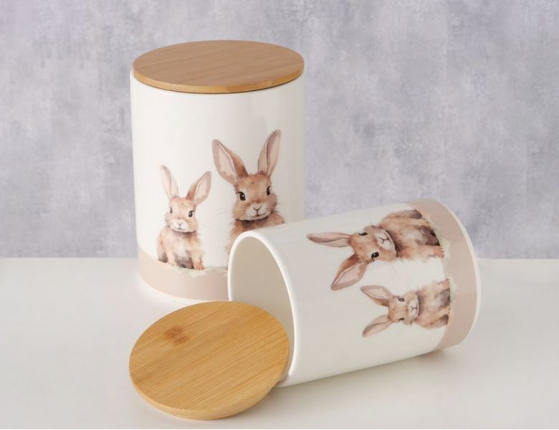 Набор ёмкостей для хранения БРАТЦЫ БАФФИ, фаянс, 16 и 19 см, 2 шт.