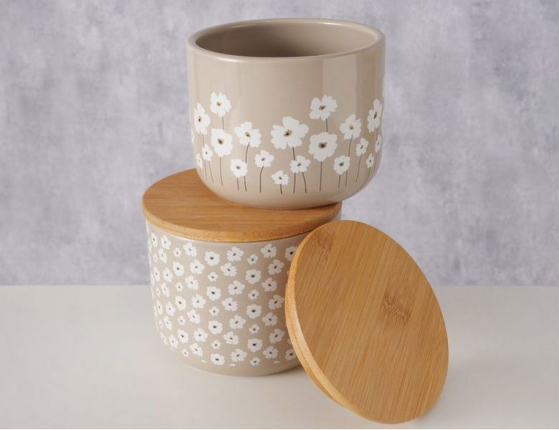 Ёмкость для хранения МАРГАРИТКИ: ПОЛЕ, керамика, 11х9 см