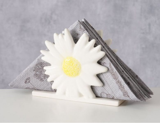 Салфетница МАРГАРИТКИ, керамика, 15 см